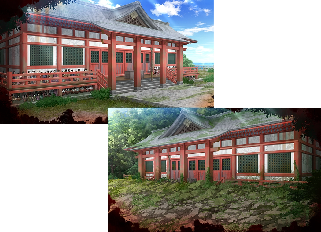 御汐神社と睦峰神社
